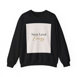 CLOUD “Next Level Energy” Unisex Luxury Crewneck Sweatshirt – Black & White